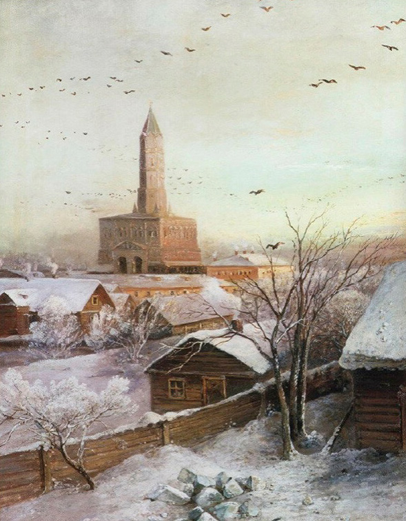 Картина &laquo;Сухарева башня&raquo; кисти Саврасова